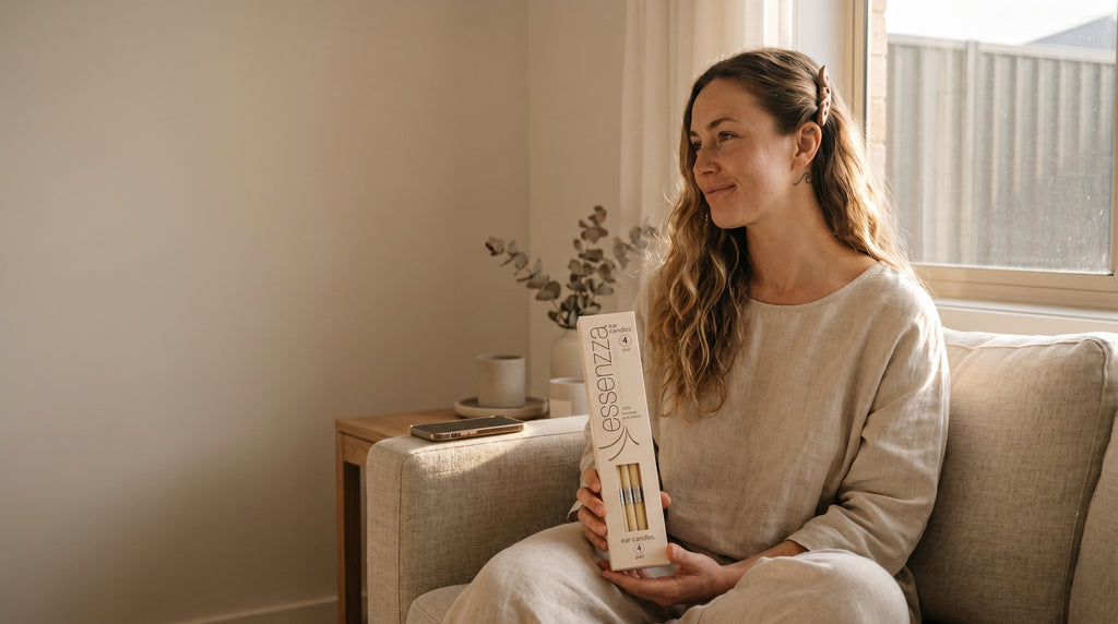 Essenzza Original ear candles — screen-free digital-detox ritual to disconnect and unwind