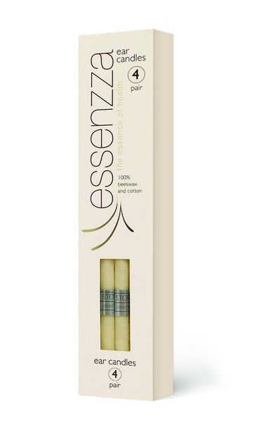 Essenzza Original Ear Candles 4 pairs — beeswax and unbleached cotton starter pack