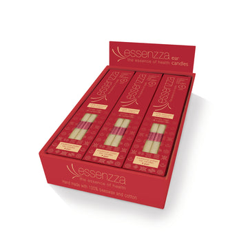 Essenzza Traditional Indian Ear Candles 24 pairs — beeswax and calico cotton pack