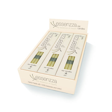 Essenzza Original Ear Candles 24 pairs — beeswax and unbleached cotton ear candle pack